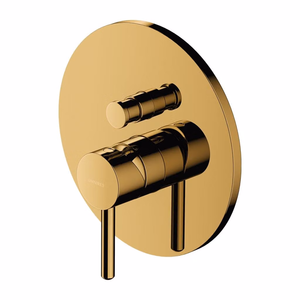 Omnires Y Y1235GL Miscelatore incasso per vasca/doccia, oro