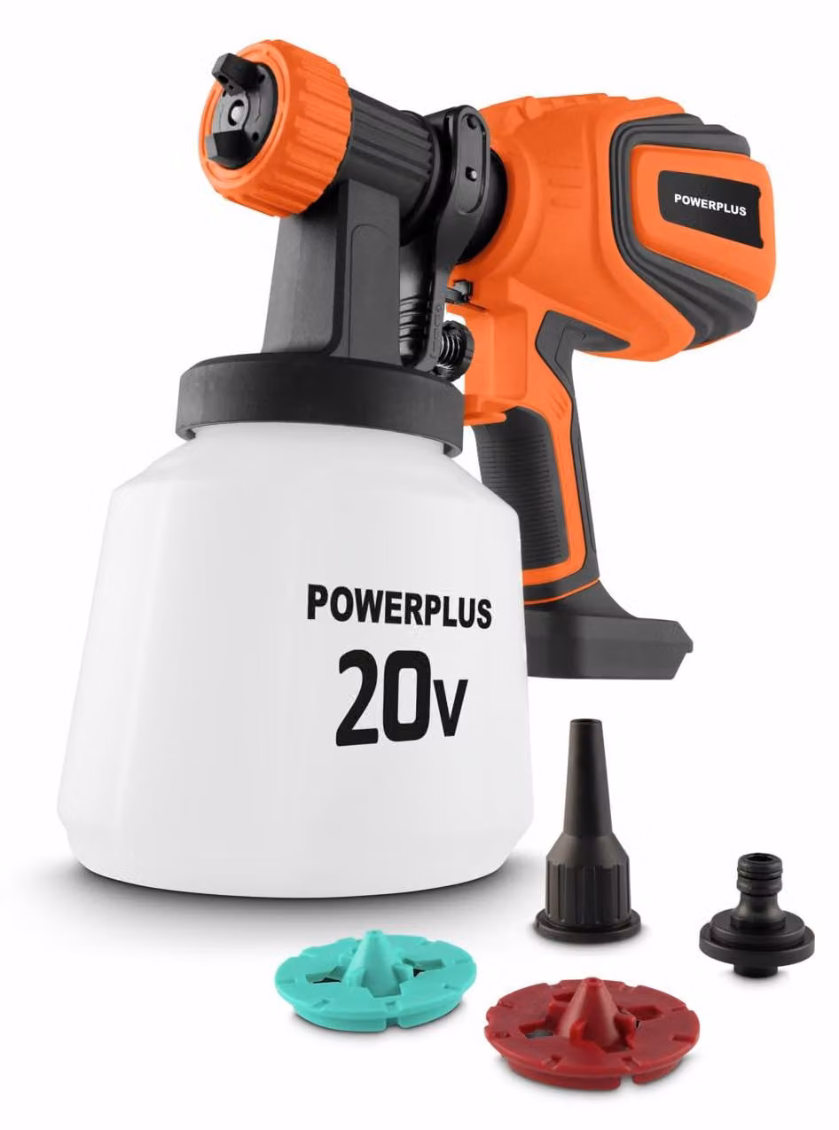 Powerplus Pistola a spruzzo per vernici Dual Power POWDP7058 - Pistola a spruzzo per vernici, 20V