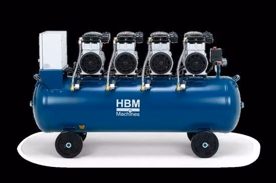 Compressore da 200 litri, basso livello di rumorosità, 8 cavalli, 400 volt (852 l/min)