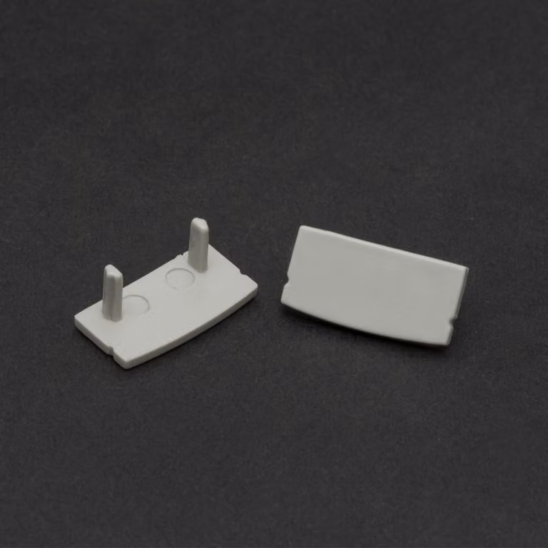 Set di tappi terminali per profilo in alluminio LED 41010A1 / 41010A2 - 2 pezzi - Grigio [41010E]