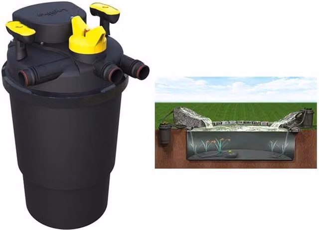Askoll filtro esterno a pressione per laghetto con uvc pressure filter flo 13500 kit