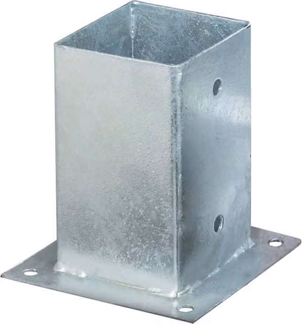 Supporto per pilastri Iperbriko in acciaio galvanizzato argento 20,1 x 27 cm