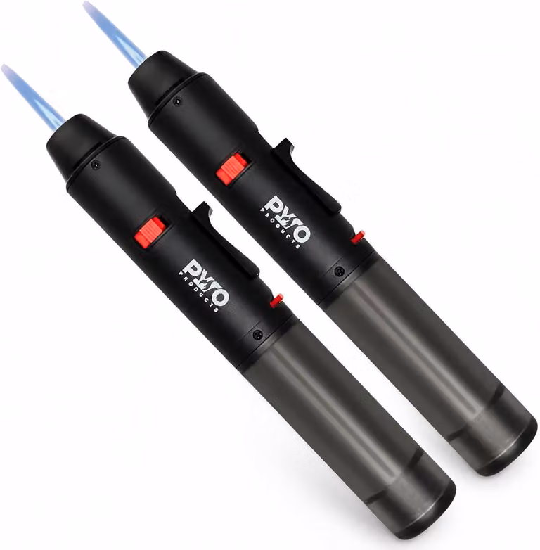 Accendini a gas, resistenti al vento, confezione da 2 pezzi, 17 cm, ideali per barbecue e campeggio