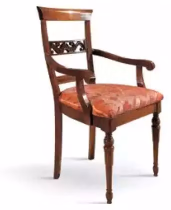 Wohnzimmer Stuhl Design Esszimmer Holz Stühle Polster mit Armlehne