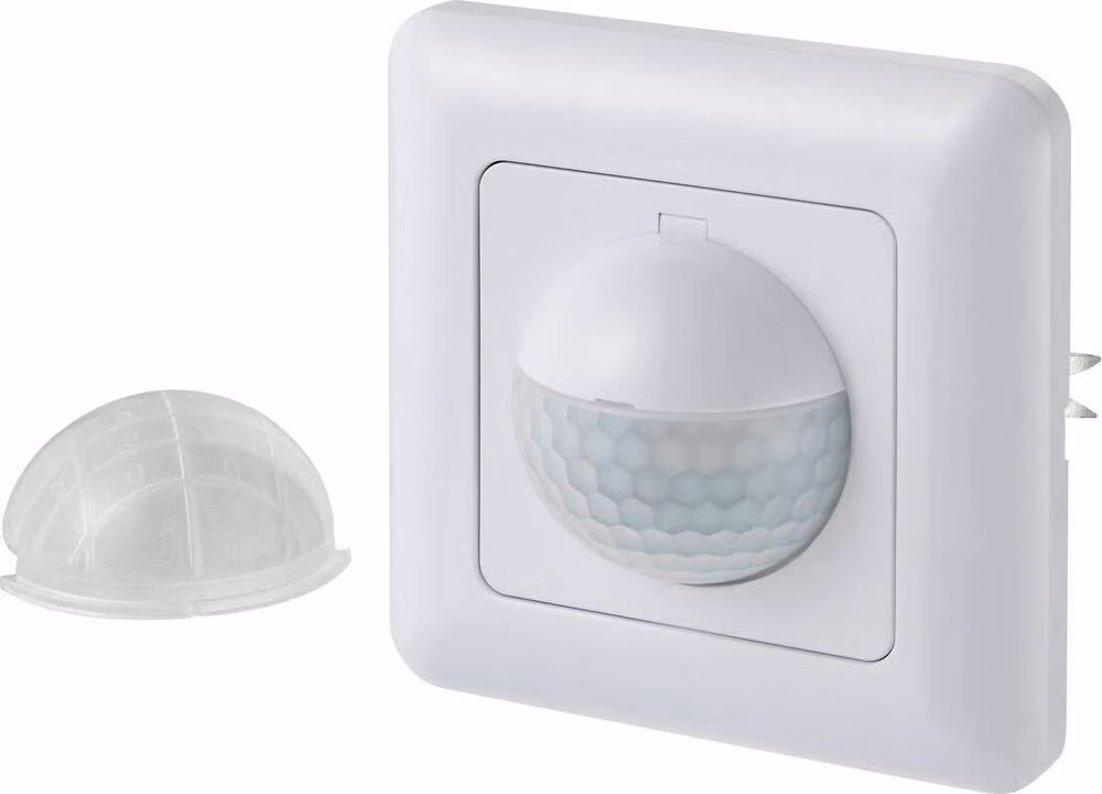 Sygonix SY-4755362 Rivelatore di movimento PIR a parete, da incasso, 190° Triac Bianco (SY-4755362)