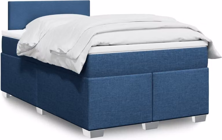 Maison Exclusive - Letto boxspring con materasso blu 120x190 cm Tessuto