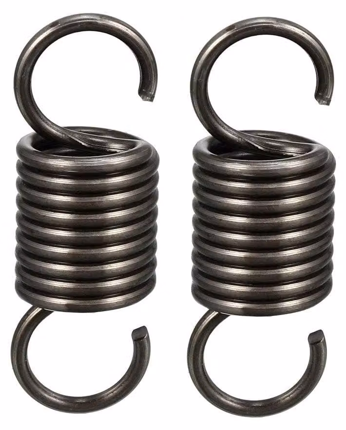 Molle a molla con doppio gancio, 2 pezzi, 2,5 mm, 20 mm, 60 mm, acciaio