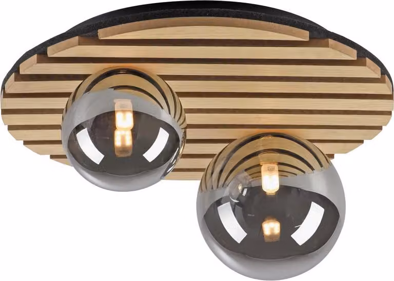 Lampada da soffitto rotonda Green Stika in legno