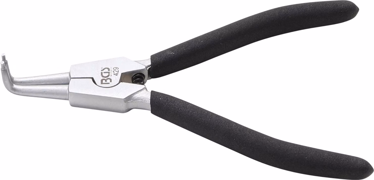 BGS Pinze per anelli elastici, 180 mm, curve