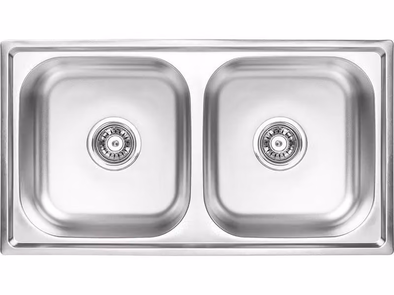 lavello da cucina a 2 vasche in acciaio inox Lavello da incasso Lavello