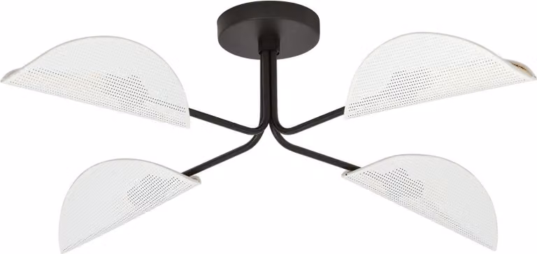 Lampada da soffitto GOMEZ bianco-nero-oro 4xE14x10W in metallo, dimensioni: 20x87x87 cm, IP20, Emibig