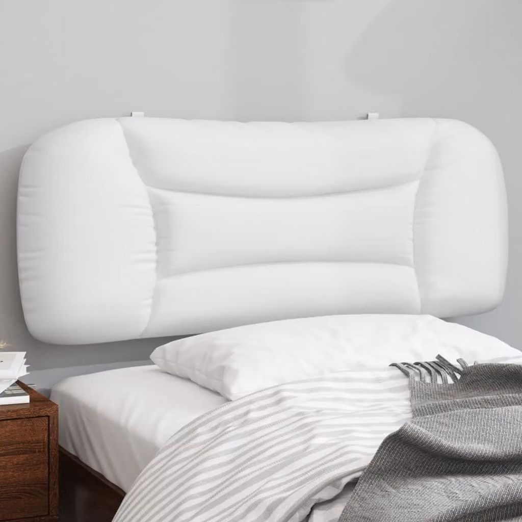 Cuscino testiera Hvar vidaXL in similpelle bianco L: 110 cm, H: 48 cm, P: 15 cm