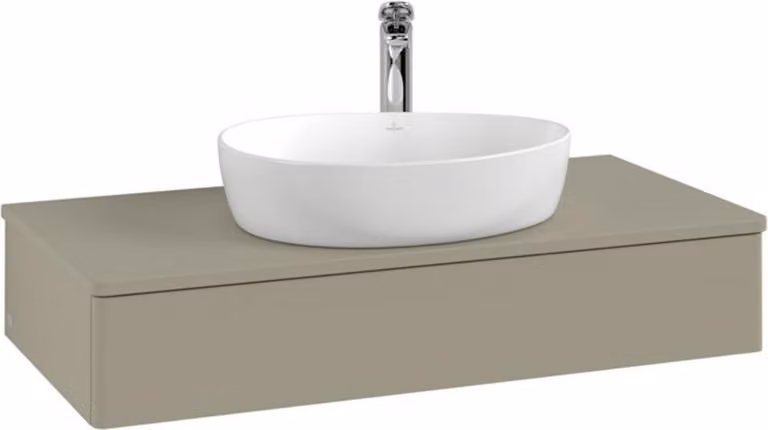 V&B Mobiletto senza struttura frontale Antao 100x19x50cm, HL, WBP Lac, lea gre. m Lac