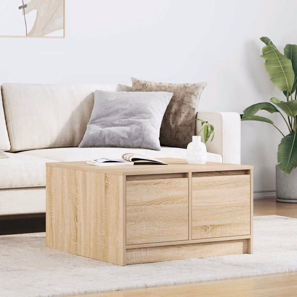 Maison Exclusive - Tavolino da Salotto con Cassetti Rovere Sonoma 70,5x70x40 cm