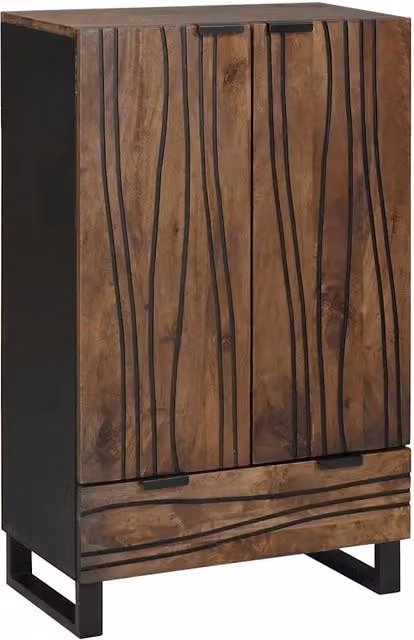 Highboard Marrone 60 x 33 x 100 cm legno massello di mango 4018038