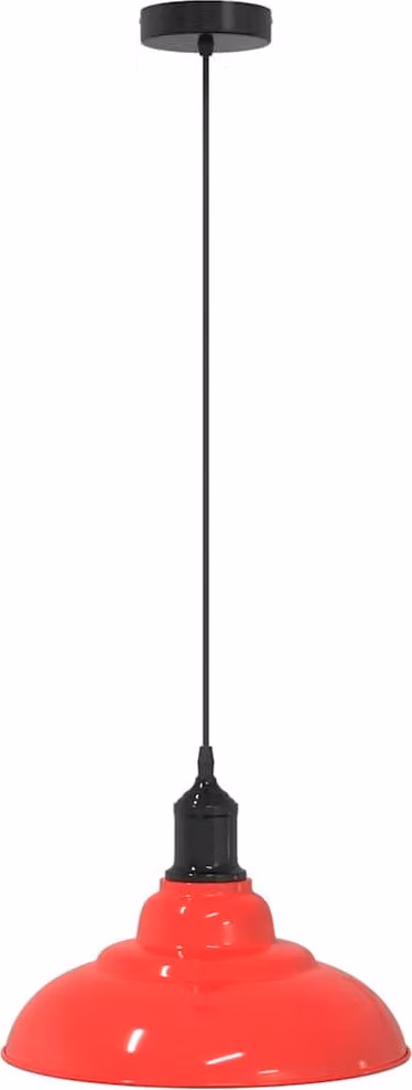 Lampada Sospensione Regolabile E27 Rosso Lucido Ø31 cm Metallo