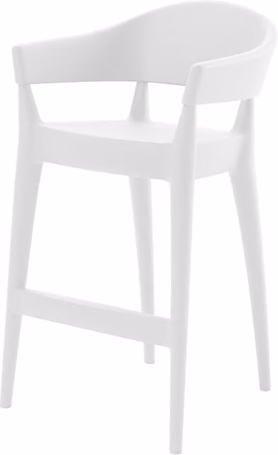 Sgabello Jo Alma Design colore bianco per esterno e giardino