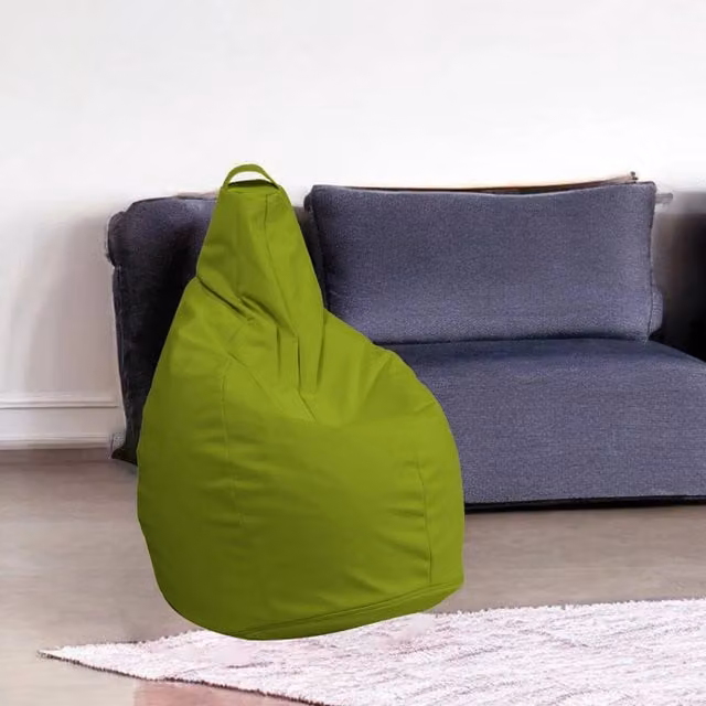 Pouf Aunter Talamo Italia, Poltrona sacco multiuso e poggiapiedi, Giallo, L 90 cm x P 90 cm x H 120 cm
