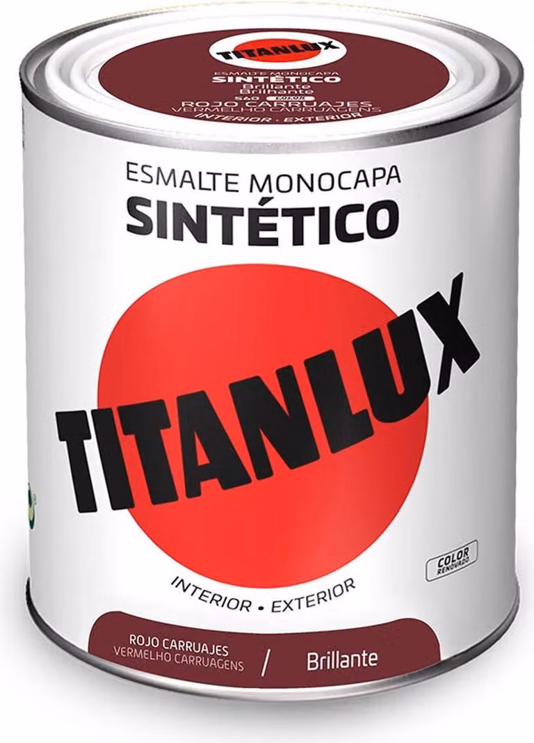 Vernice in resina sintetica monocomponente carrello rosso lucido 750ml titanlux 5808985