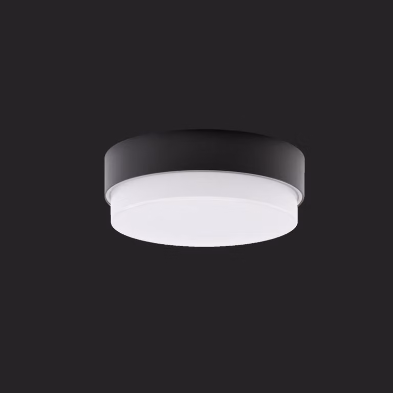 OSMONT TRI57773 TRITON 1 apparecchio industriale da soffitto/parete in plastica nero/bianco IP65 4000 K 14W LED combinazione di emergenza 3 h