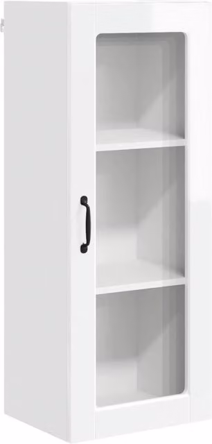 Armadio da cucina moderno da parete portaoggetti pratico 40 x 31 x 100 cm in legno multistrato bianco lucido 02_0054442