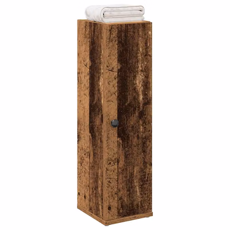 Mobile da bagno vidaXL in legno color marrone con portarotolo e ante a battente L/P/H: 20,5 x 22 x 72 cm