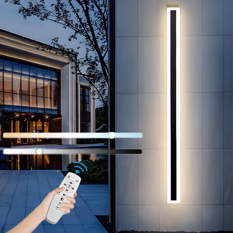 Lampada da parete esterna a LED, 36 W, 150 cm, dimmerabile, con telecomando, grado di protezione IP65