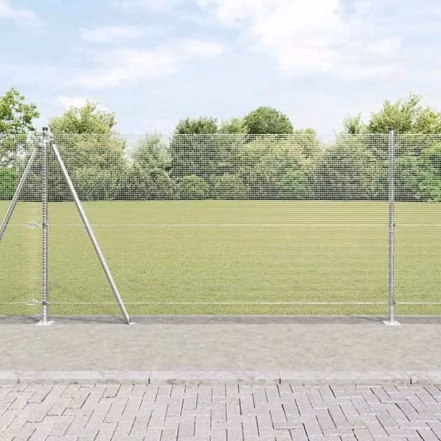 Recinzione Metallica Saldato con Base in Cemento 50 x 1,2 m 3352355