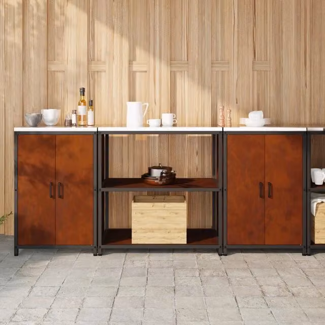 Set di Stoccaggio per Cucina HATTEM 3 pz Ruggine Acciaio 3392672
