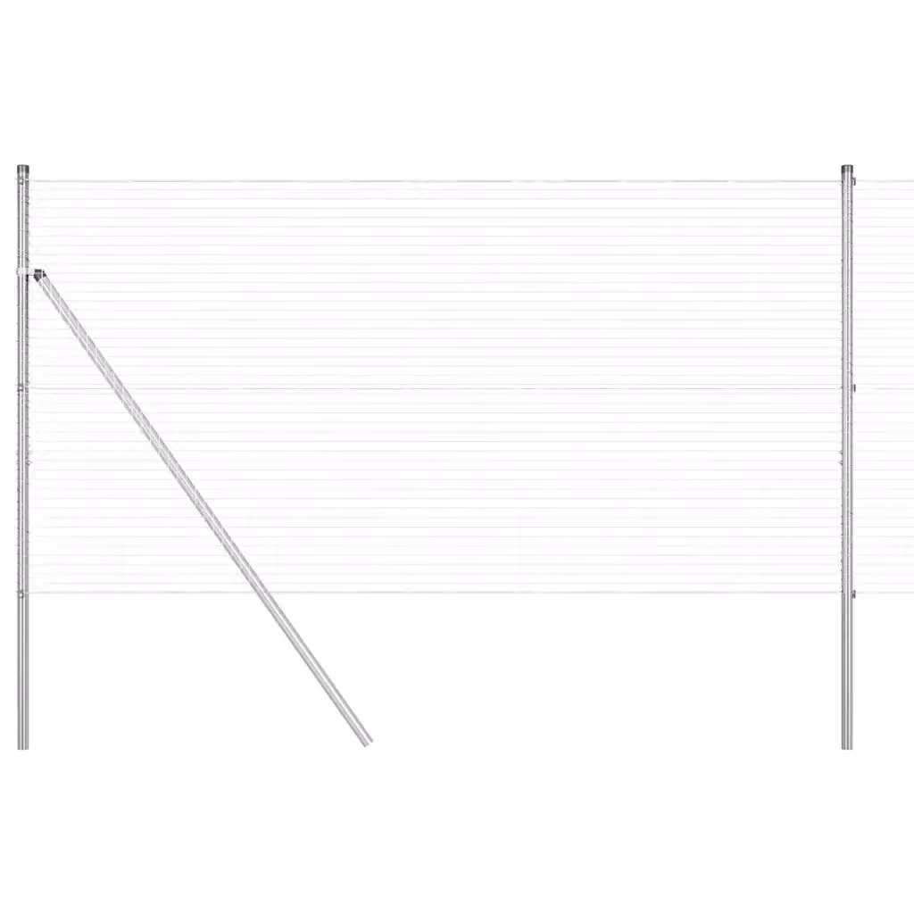 Recinzione a rete saldata doppia con pali da fissare a terra vidaXL, Argento, L: 120 cm, H: 50 cm – 2