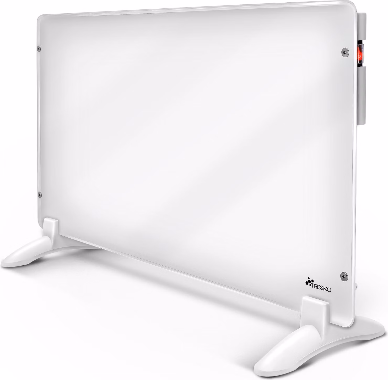 TRESKO® Riscaldatore convettore 1000W Riscaldatore elettrico a parete Riscaldatore convettore in vetro a parete