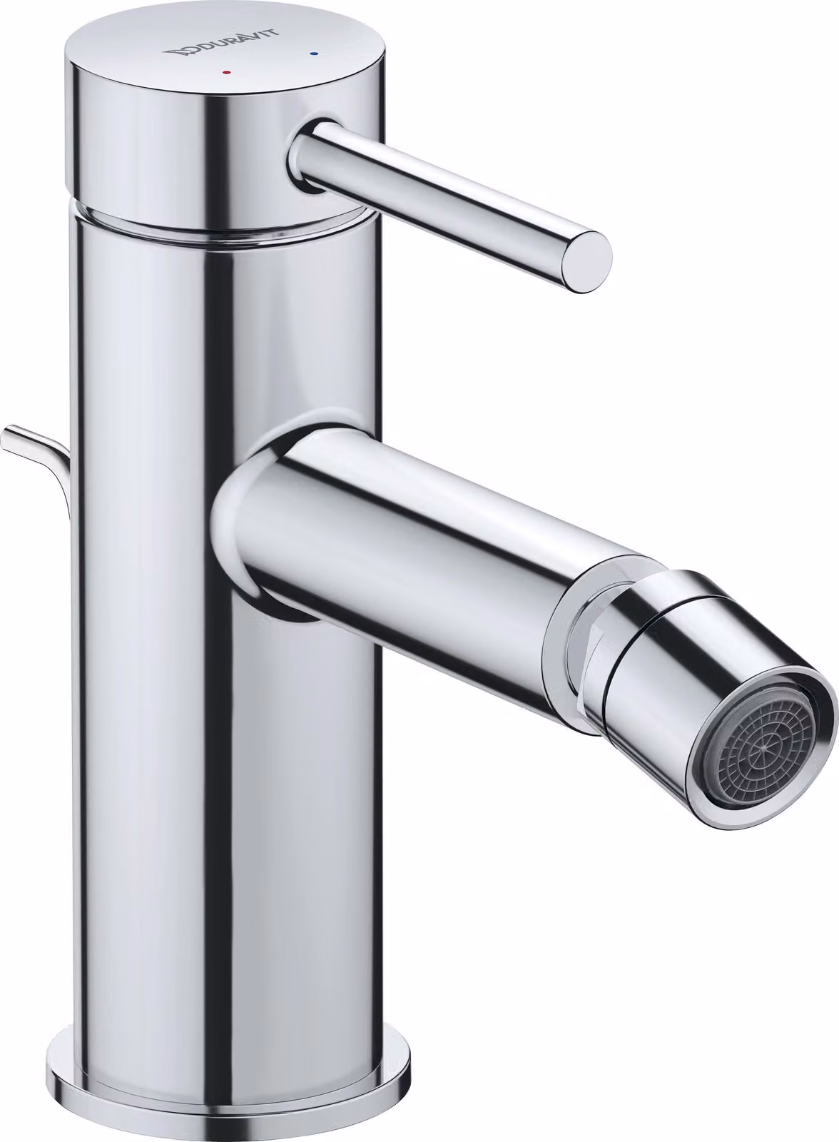Duravit Circle Mitigeur monocommandé pour bidet, saillie 128 mm, avec garniture découlement, chrome, CE2400001010, CE2400001010