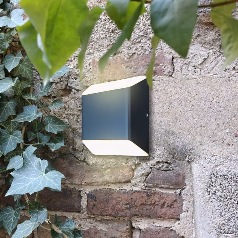 Eco-Light Applique da esterni a LED Floyd, Nero, Alluminio, Moderno, Applique LED da esterni