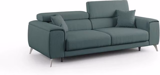 Divano Fusion Divani.Store con sedute allungabili e tessuto smacchiabile verde L: 215 cm – 1
