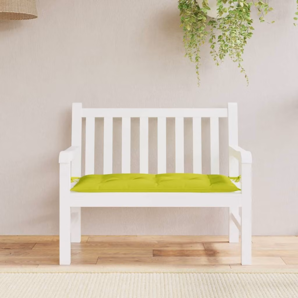 Cuscino per Panca Verde Brillante 100x50x7 cm in Tessuto Oxford