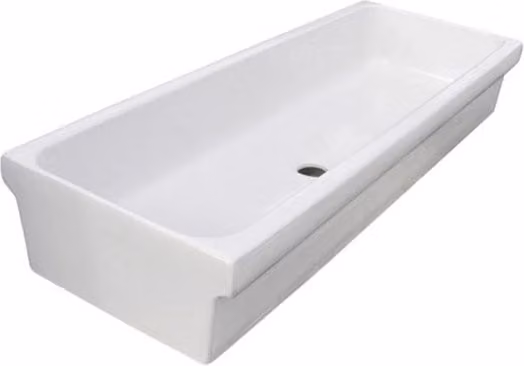 Lavabo a canale 90x45 cm Alice Ceramica Pozzi Bianco