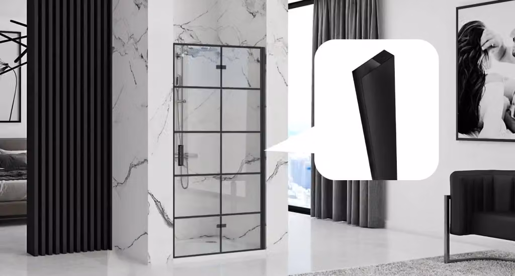 Profilo d'allargamento per cabine e porte Rea colore nero – 2