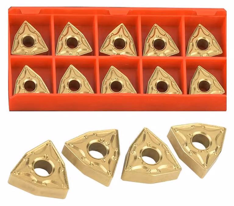 Lama in metallo duro - Utensile da tornio - Elevata resistenza all'usura - Set da 10 pezzi - Acciaio inossidabile - Per lavorazioni di precisione - Adatto per...