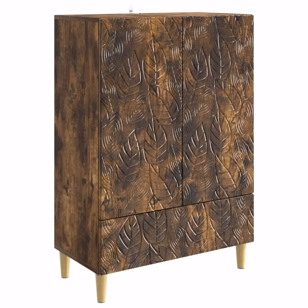 Credenza Buffet e Madia in Legno Ingegnerizzato Rovere Fumo L: 66 cm, P: 34,5 cm, H: 95 cm – 2