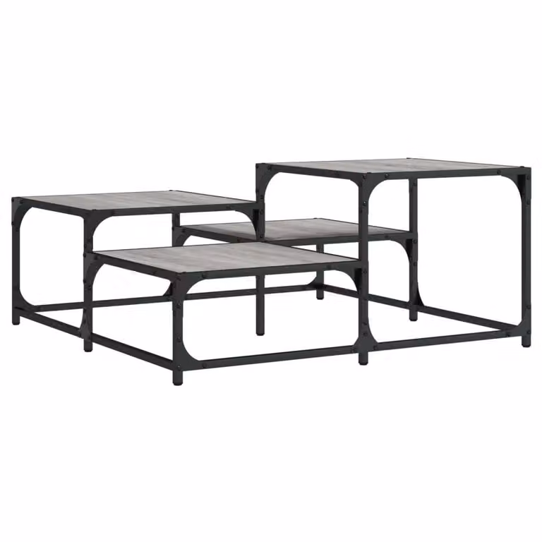 Tavolino Salotto Grigio Sonoma 87,5x87,5x40cm Legno Multistrato