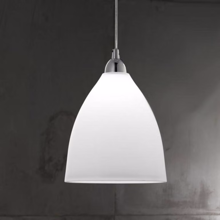 Fabas Luce Lampada a sospensione in vetro PROVENZA, dimmerabile, Bianco / Opale, Soggiorno / Sala da pranzo, Vetro, Moderno, Lampada a sospensione
