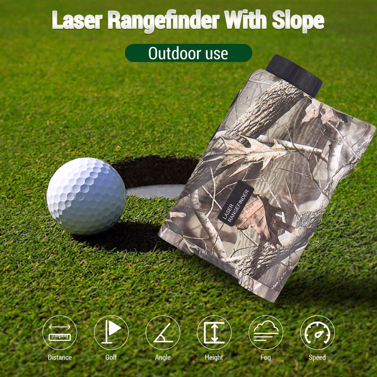 Golf telemetro laser digitale caccia con altezza e misurazione angolo telescopio monoculare 600M / 800M 1000M