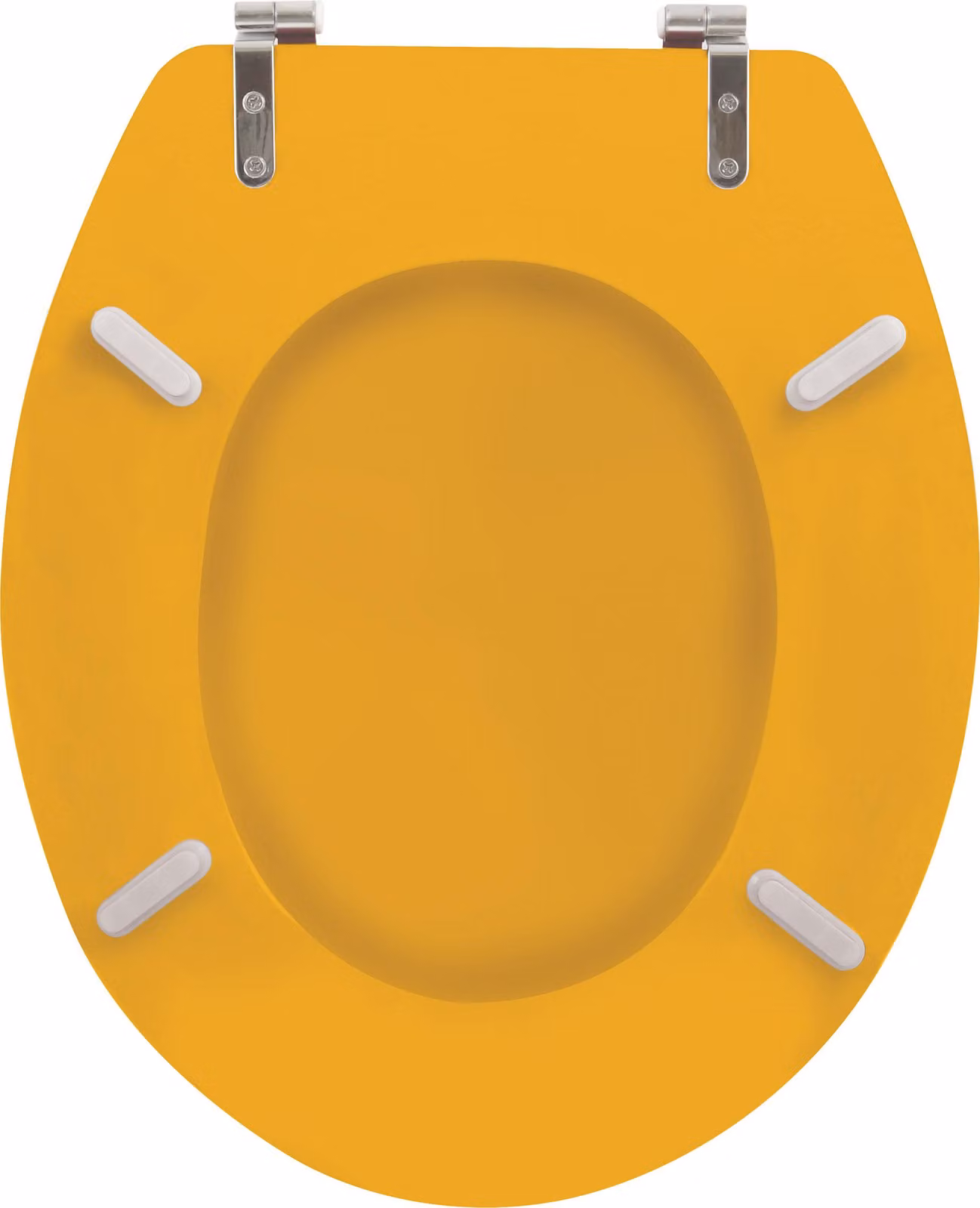 MSV Sedile WC Coperchio del WC Anima in legno MDF "giallo zafferano" Cerniere in acciaio inox - qualità elevata e robusta