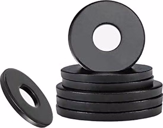 Anelli di tenuta M8 bloccati, 20 pezzi, 8 mm x 16 mm, anelli di tenuta circolari, O-ring neri Acciaio al carbonio, per casa, ufficio, negozio