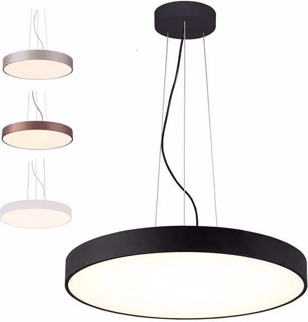 Trade Shop - Lampadario Cerchio 40 Cm Led 43 W Lampada Up Down Sospensione 2 Temperature Luce -