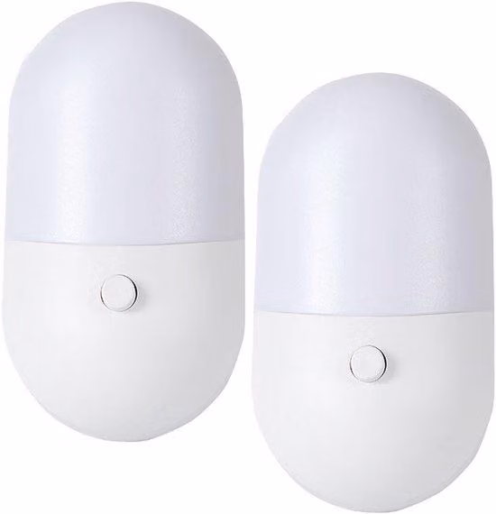 Set da 2 lampade da terra a LED: piccole lampade a LED per uso diurno e notturno