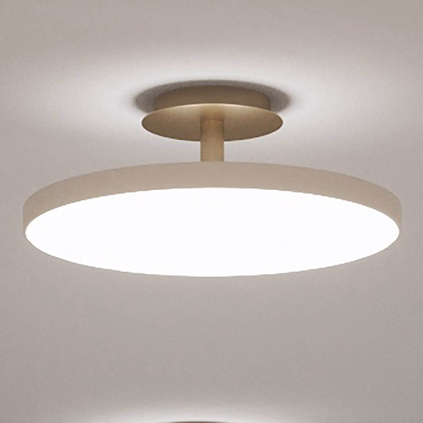 UMAGE Plafoniera di design Asteria UP PLUS, dimmerabile, Crema / Ambra, Soggiorno / Sala da pranzo, Metallo, Design, Plafoniera