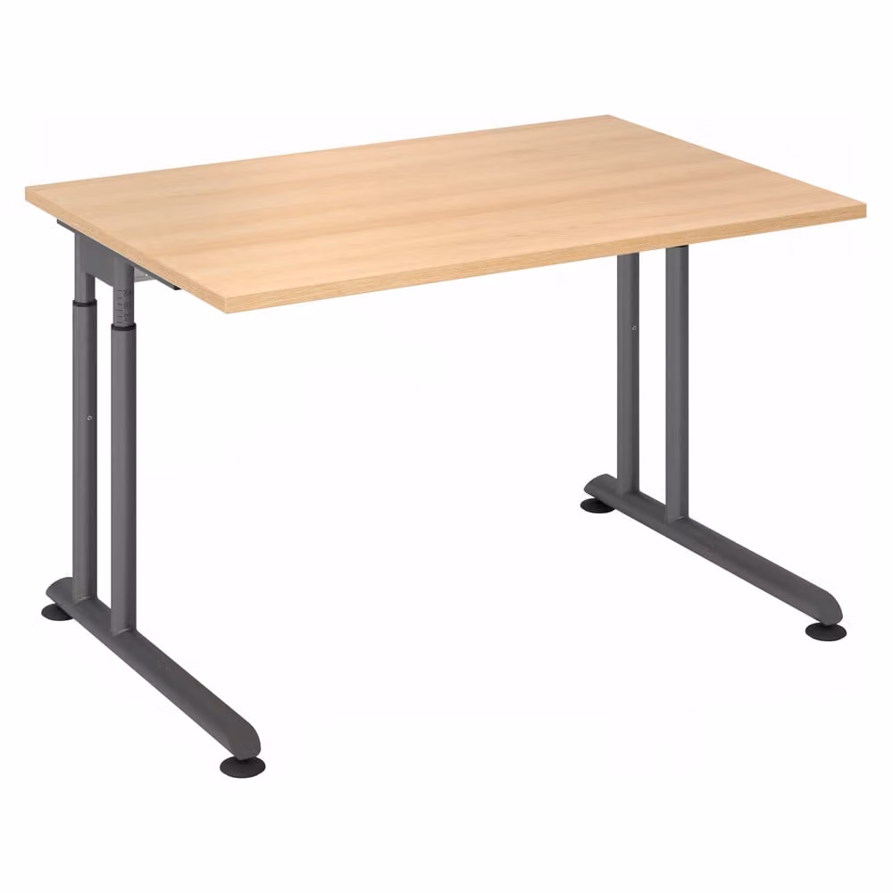 HAMMERBACHER ZS12 höhenverstellbarer Schreibtisch eiche rechteckig