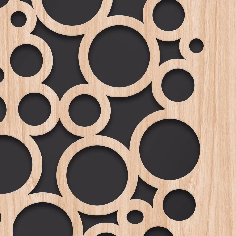 Quadro arredo CIRCLE Signorbit in legno e PVC con design geometrico moderno, disponibile nei colori nero o beige, L: 70 cm x H: 140 cm – 2