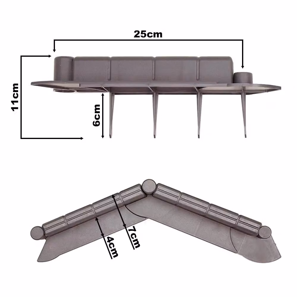 Bordura decorativa per prato e giardino in plastica TIMBELA, Marrone, L: 10 m, H: 6 cm – 2